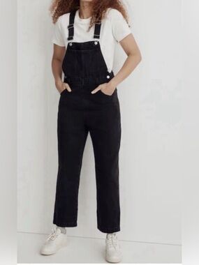 Madewell black denim overalls